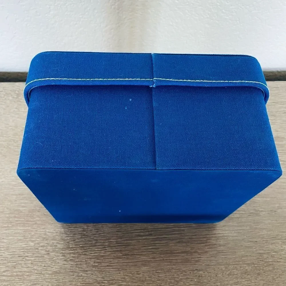 Ralph Lauren Blue Cologne Fabric Lidded Storage Container